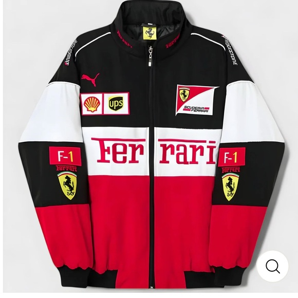 Ferrari Red and Black Racing Jacket - Picture 1 of 2